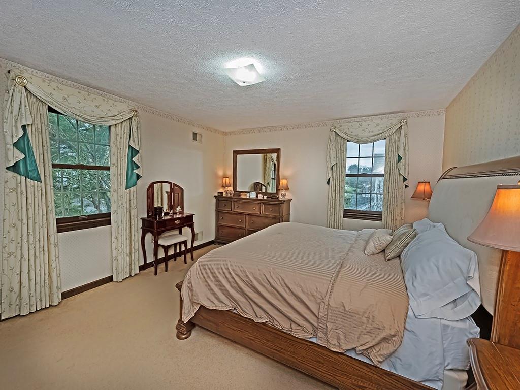 402 Dorseyville Road Pittsburgh, PA 15215 - Photo 13 of 33 a bedroom with a bed a table and large windows