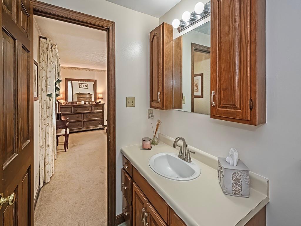 402 Dorseyville Road Pittsburgh, PA 15215 - Photo 16 of 33 a en suite bathroom with a sink and a mirror