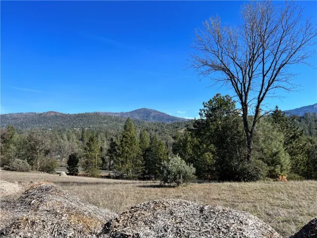 a view of a covered with snow in front of yard