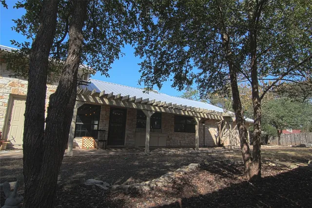 a backyard of a house