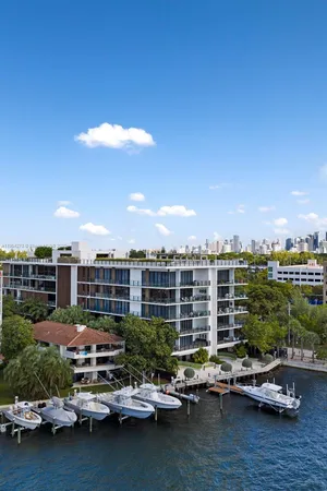 a city view with tall buildings
