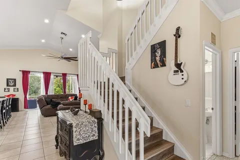a view of entryway livingroom and hall
