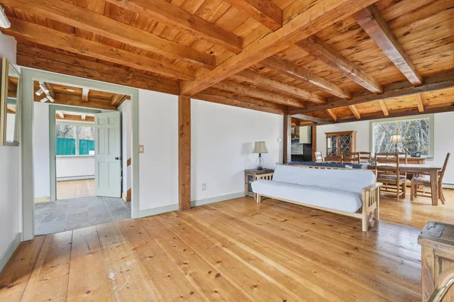 a view of a yard with trees