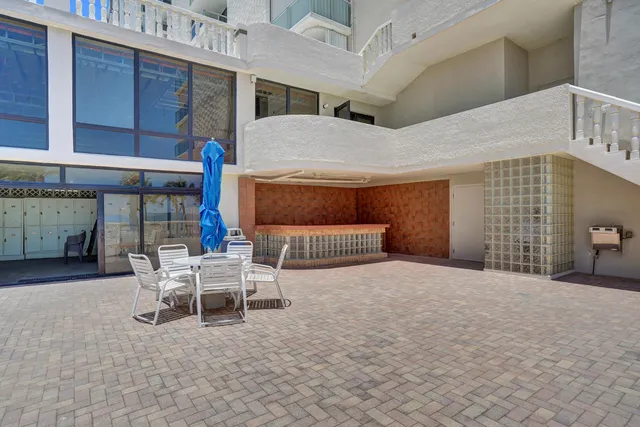 a outdoor space view with a sitting space