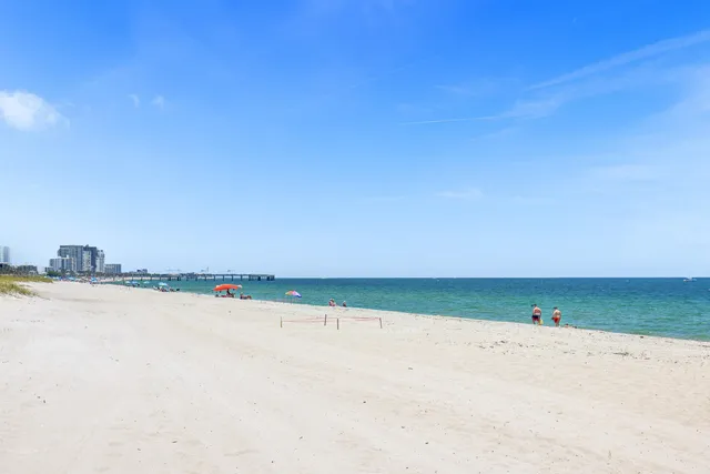 a view of an ocean beach