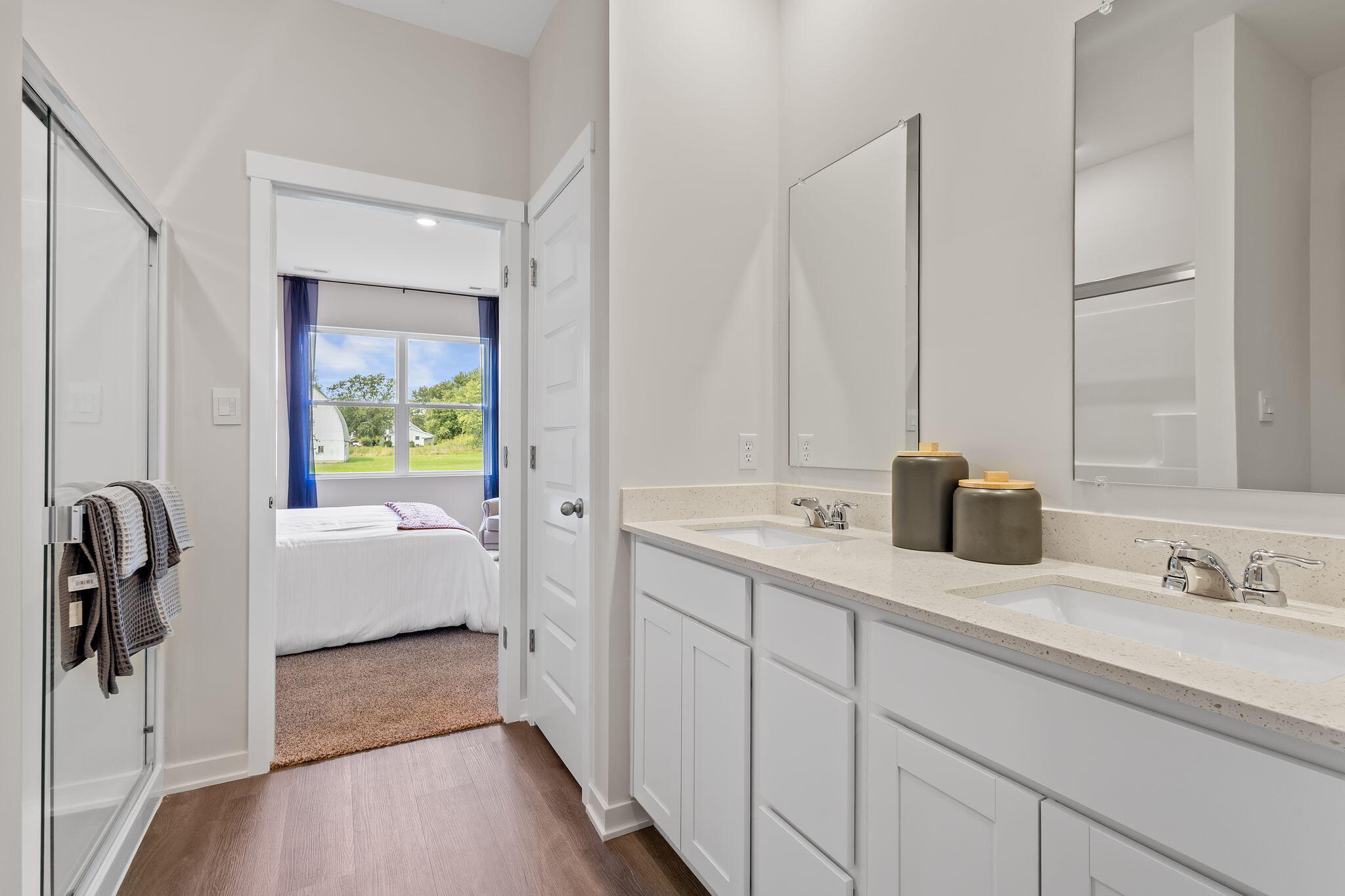 445 Bricker Street Hebron, IN 46341 - Photo 20 of 24 a bathroom with a tub sink and mirror