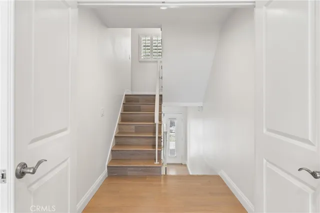 a view of an entryway with staircase