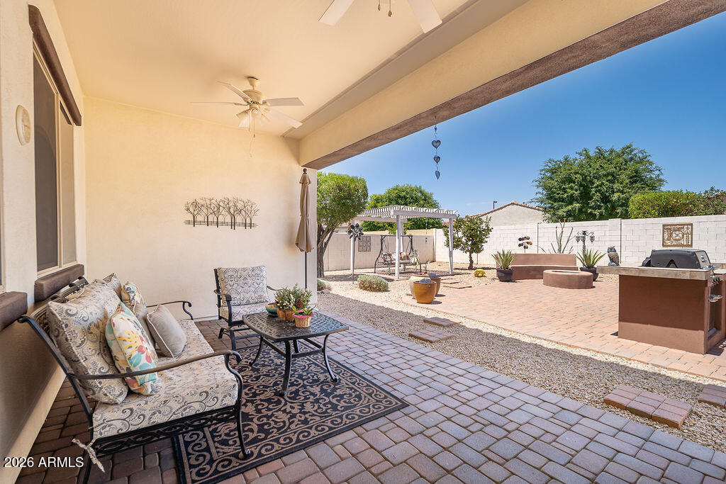 15730 West Harvard Street Goodyear, AZ 85395 - Photo 30 of 40 Pavered Rear Covered Patio
