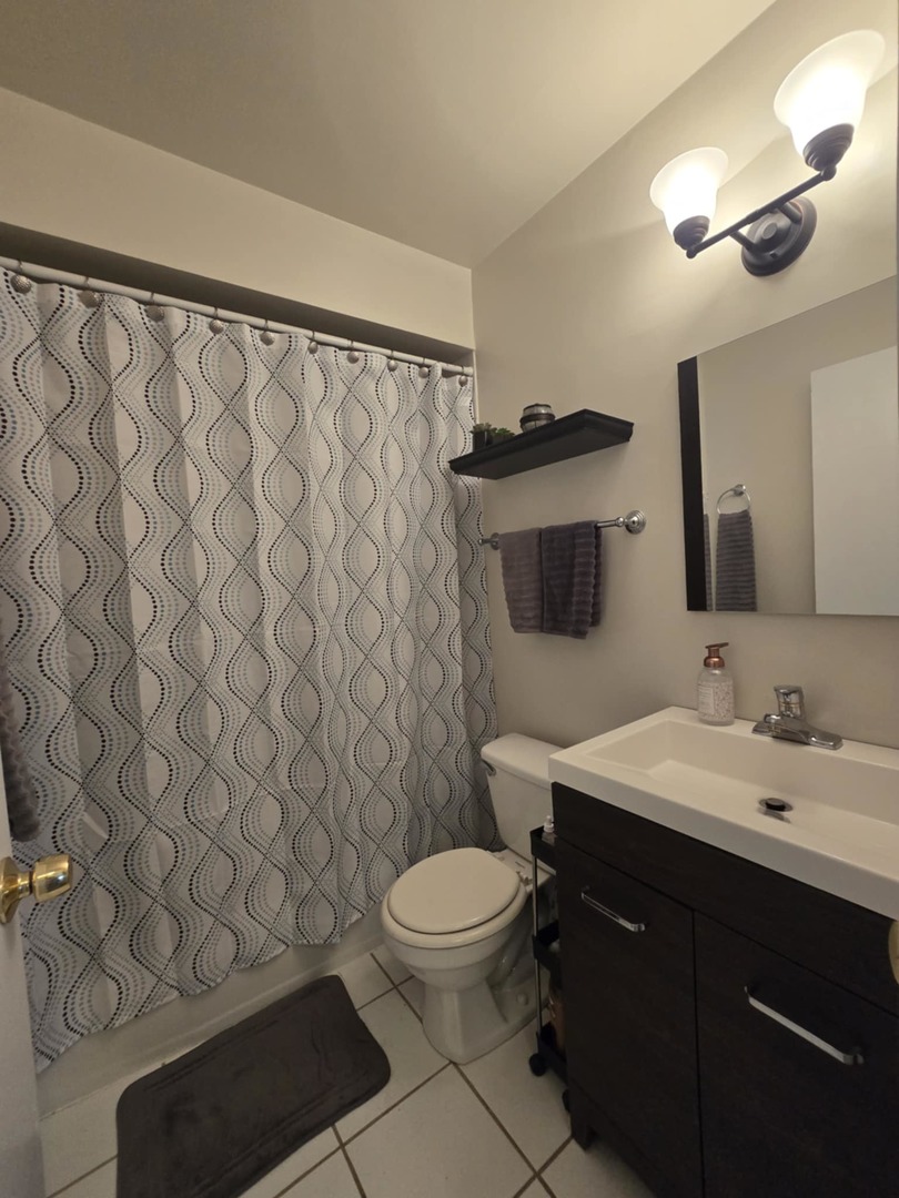 1101 Harlem Avenue, Unit 203 Oak Park, IL 60130 - Photo 14 of 58 a bathroom with a toilet a sink and mirror