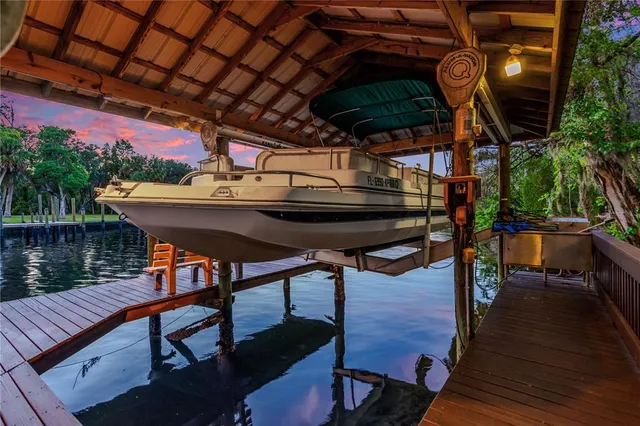 a patio with table and chairs