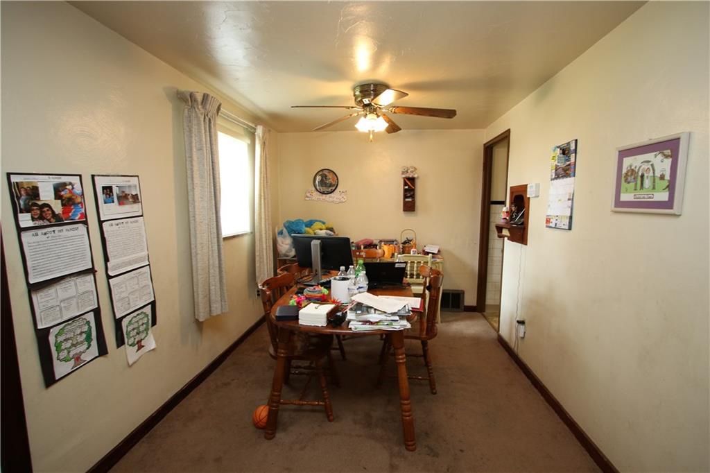 274 Castle Road Castle Shannon, PA 15234 - Photo 3 of 25 Nice 11x8 Dining Room w/ Ceiling Fan Light & Front Window calling in the Natural Light.Door in photo leads into Kitchen, picture to follow