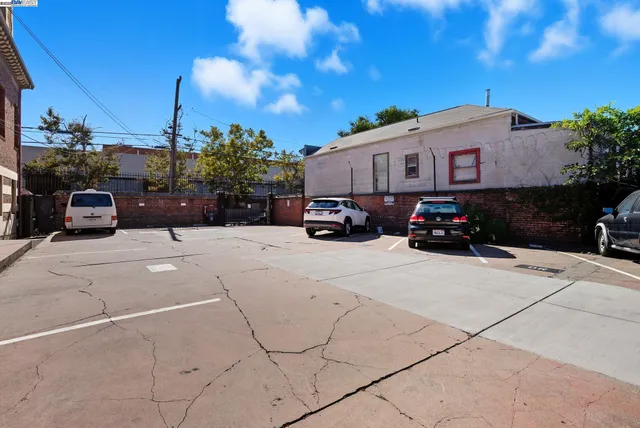 a car parked in front of a house