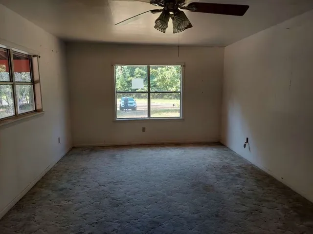 an empty room with a window