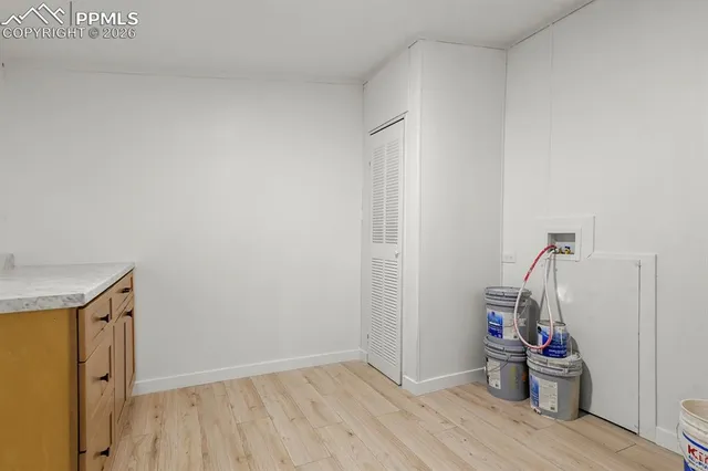 a view of storage and utility room in empty room