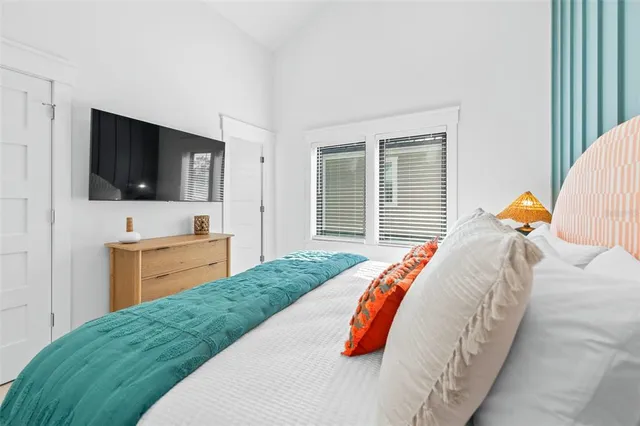 a view of a golf course with a lake