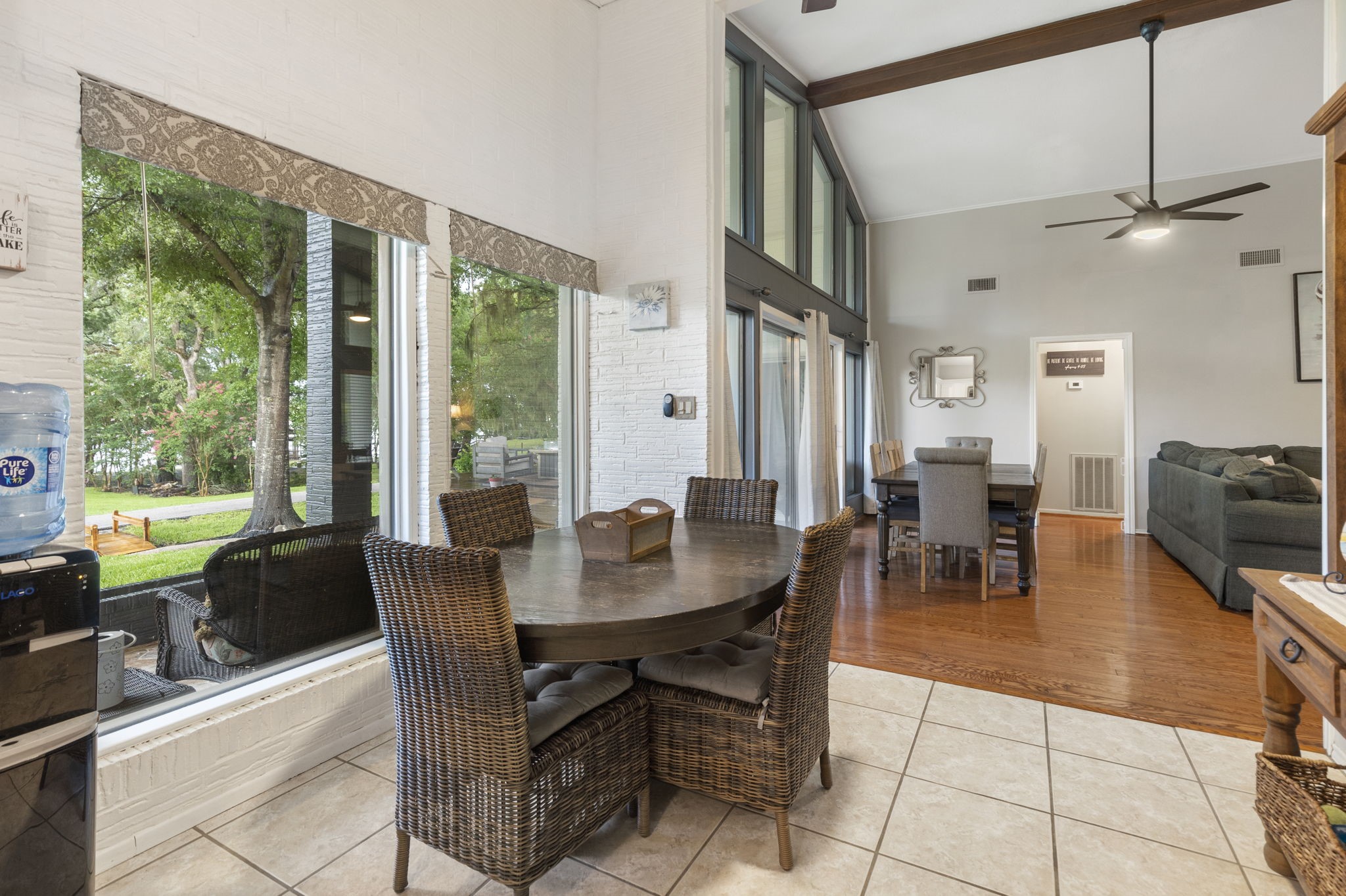 245 Lakeland Road Huntsville, TX 77320 - Photo 12 of 49 a view of a dining room with furniture window and outside view
