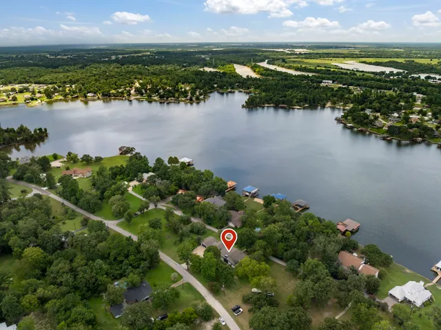a view of a lake with a lake