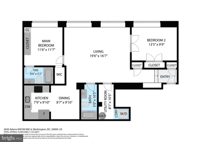 $625,000 | 2630 Adams Mill Road Northwest, Unit T06, Washington, DC 20009