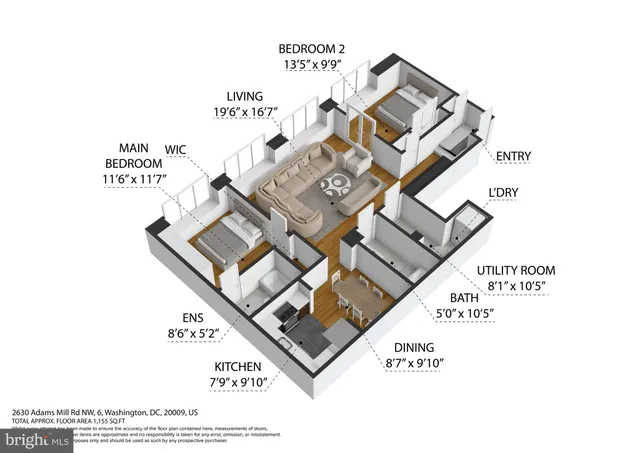 $625,000 | 2630 Adams Mill Road Northwest, Unit T06, Washington, DC 20009