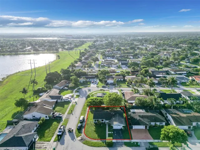 an aerial view of multiple house