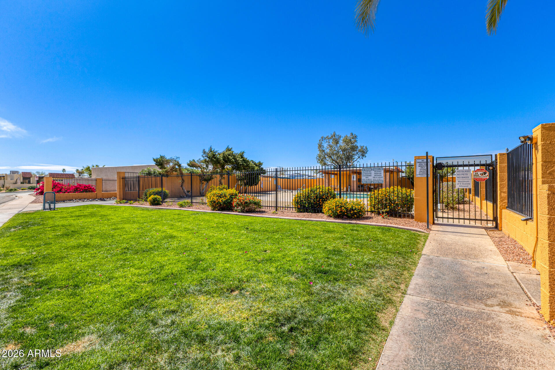 847 West Rice Drive Tempe, AZ 85283 - Photo 32 of 40 a view of a garden with a house in the background