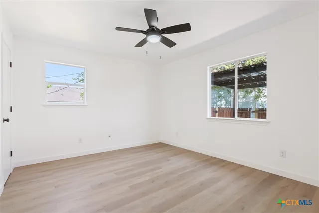 an empty room with a window