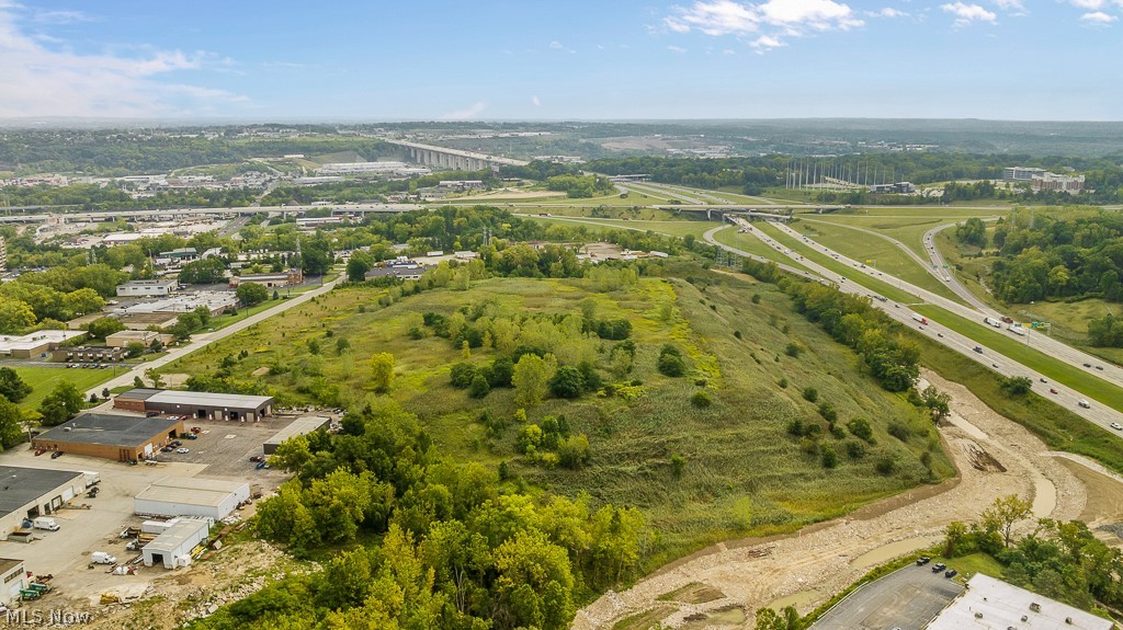 Bird's eye view of a major roadway
