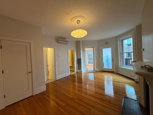 a view of a building with a outdoor space