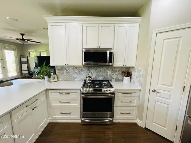 a bedroom with a bed and walk in closet