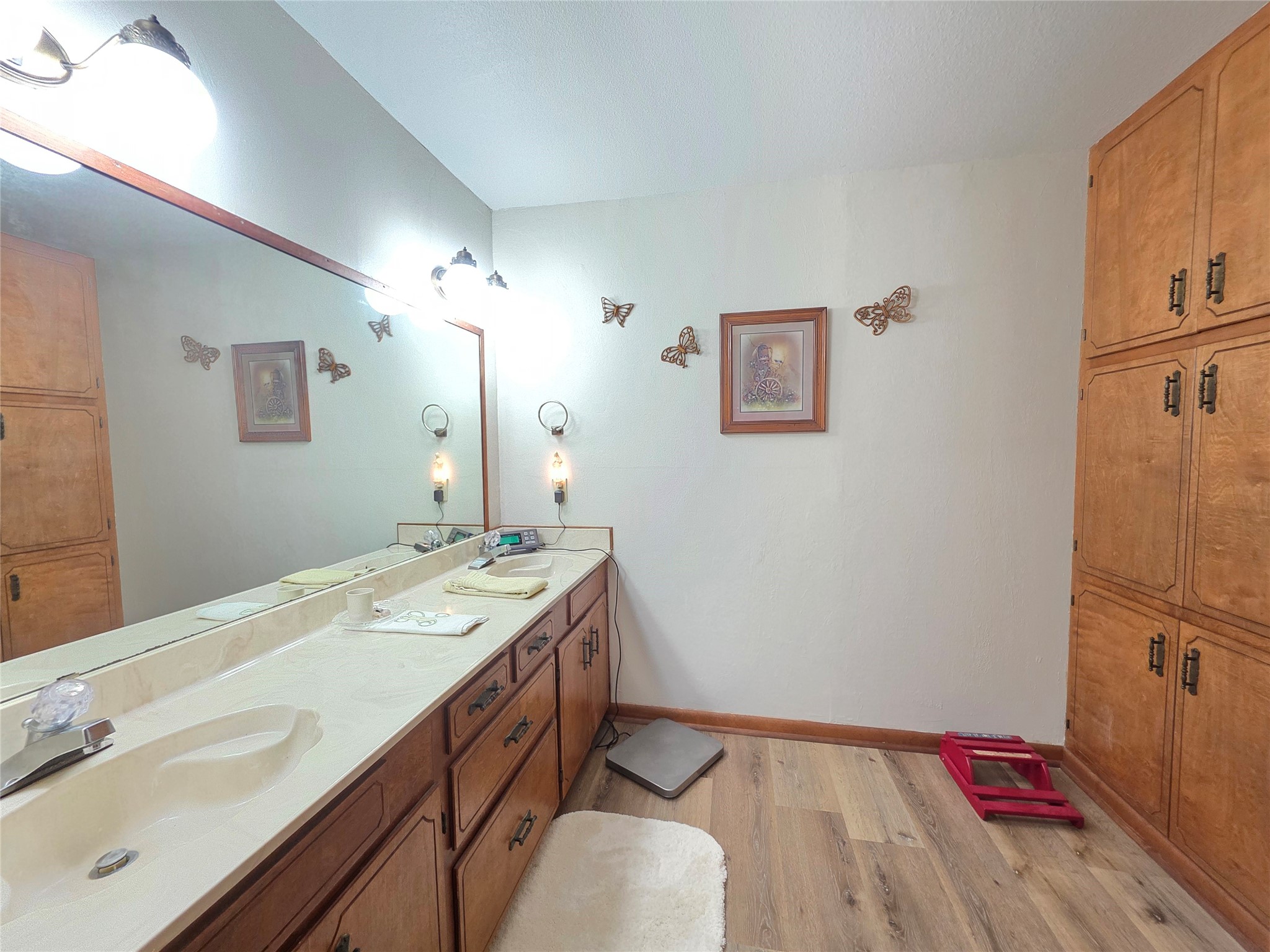 406 Wilson Creek Road Palacios, TX 77465 - Photo 45 of 49 a spacious bathroom with a sink vanity and a mirror