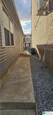 a view of a terrace with seating space