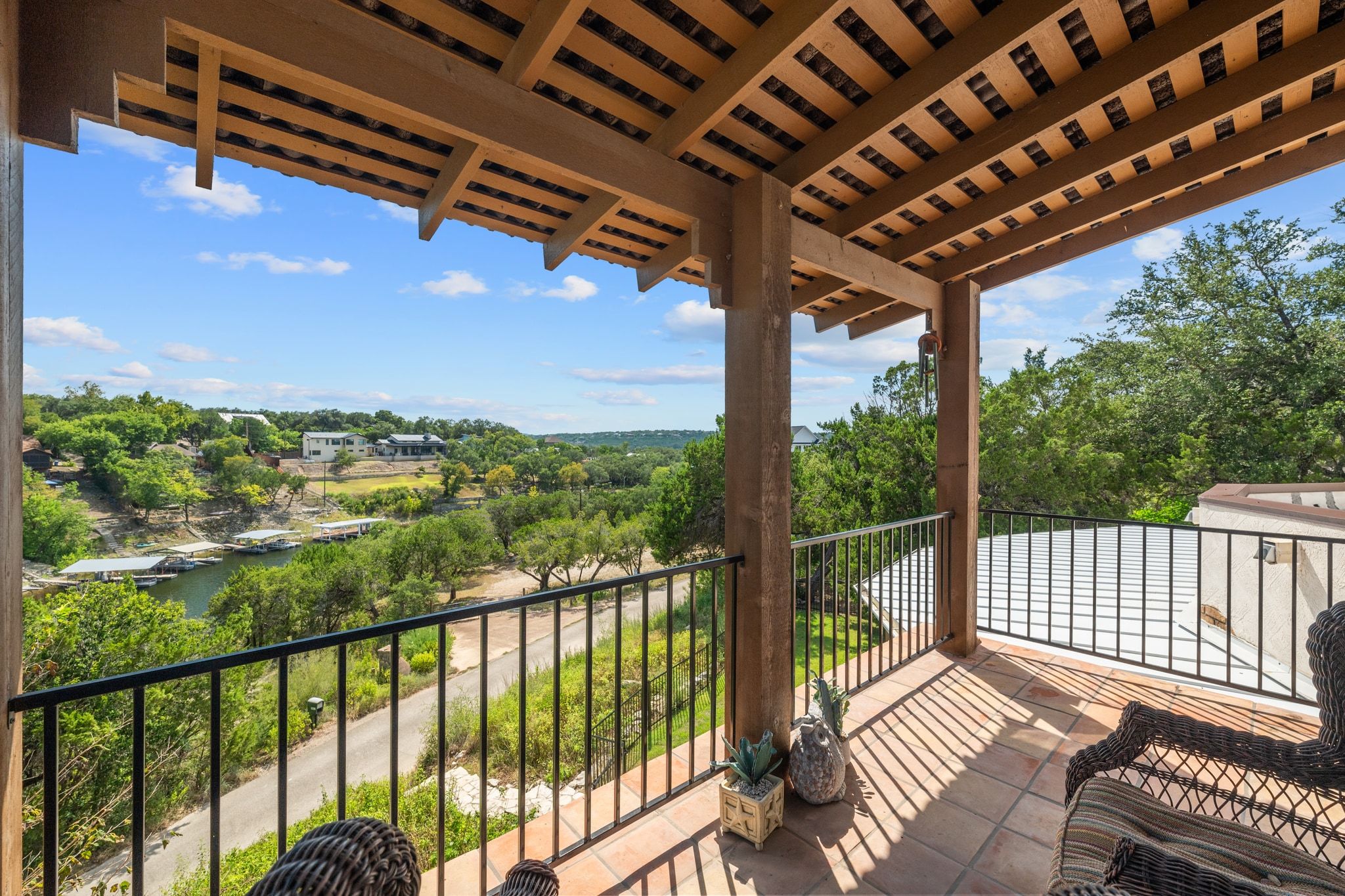 16312 Lake Loop Austin, TX 78734 - Photo 25 of 36 a view of a balcony with furniture