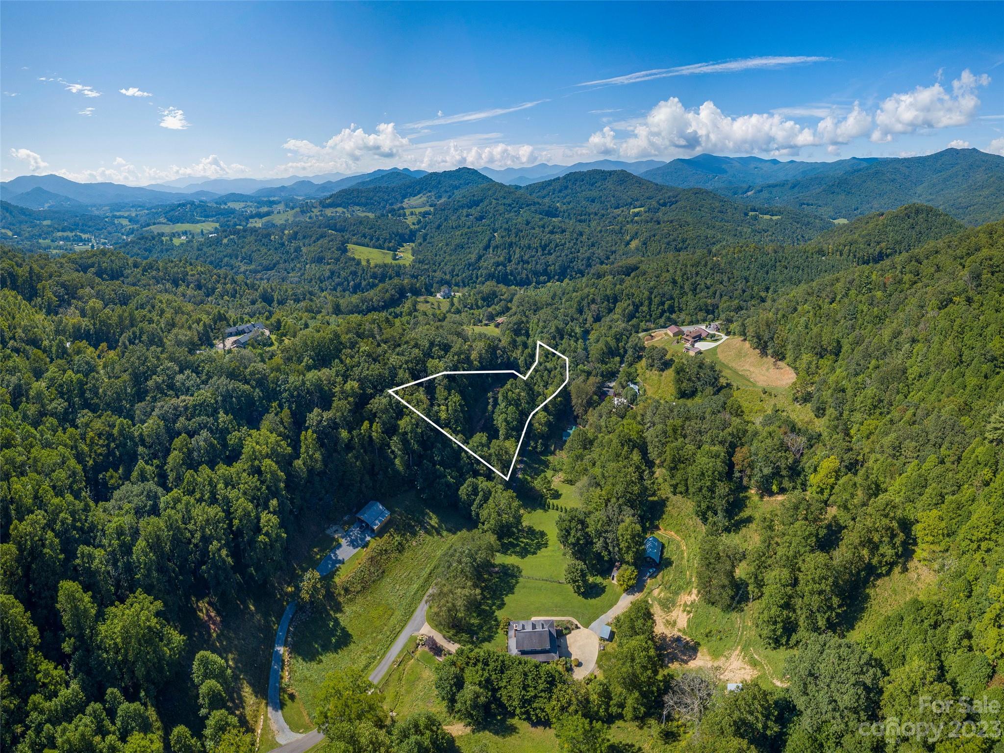 120 Walnut Ridge Drive Clyde, NC 28721 - Photo 13 of 13 a view of a garden with mountains in the background