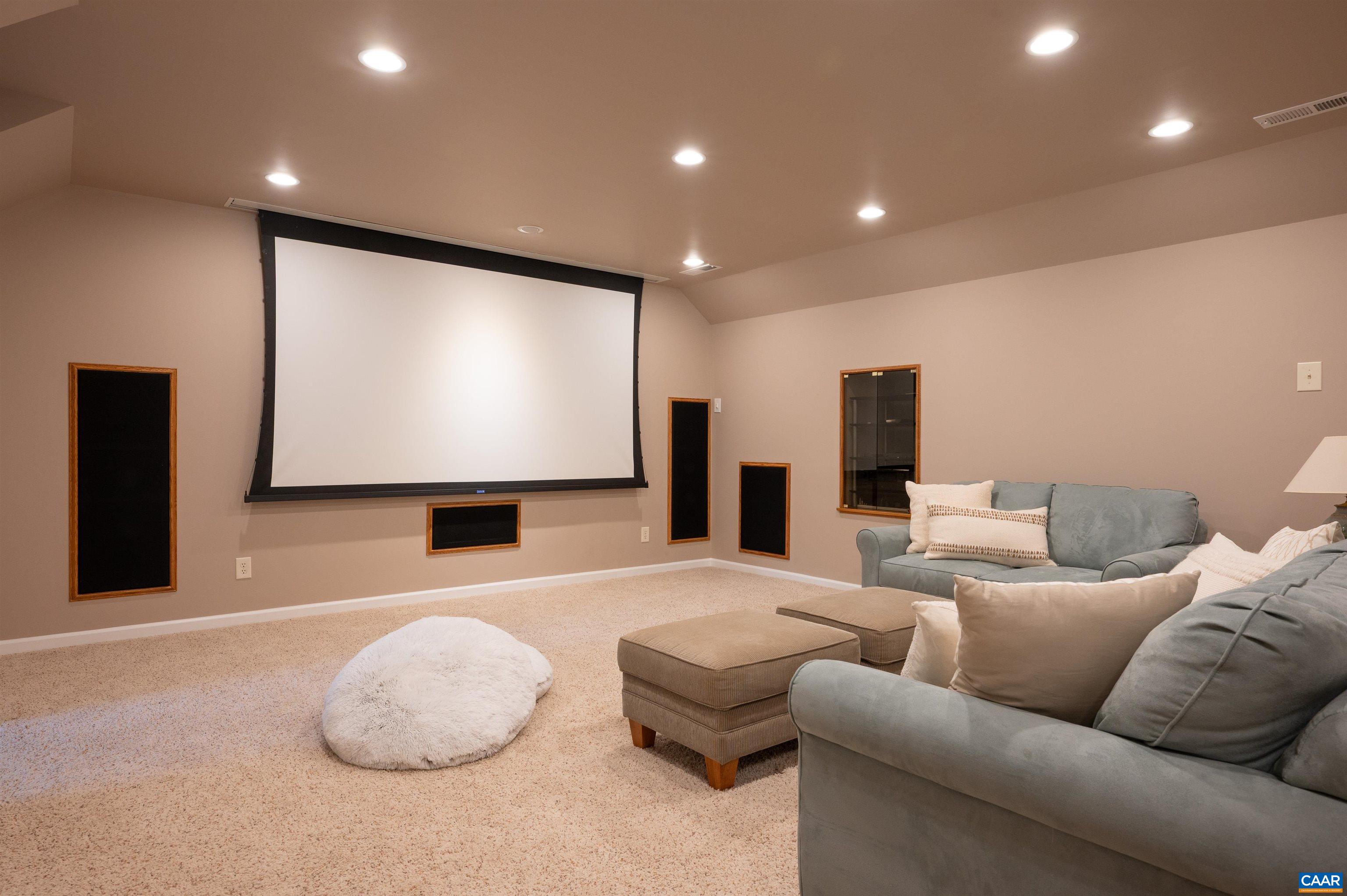 3422 Darby Road Keswick, VA 22947 - Photo 33 of 62 State of the art media room, 10 speakers, projector and screen
