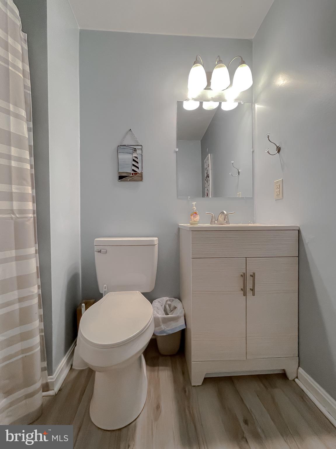 12788 Rio Grande Trail Lusby, MD 20657 - Photo 19 of 29 a bathroom with a toilet a sink and mirror