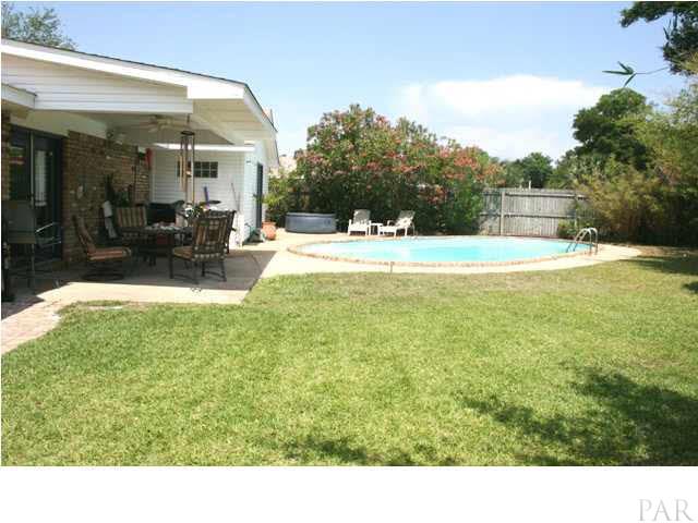 3925 Croydon Road Pensacola, FL 32514 - Photo 19 of 20 Large Private Backyard with pool and covered patio