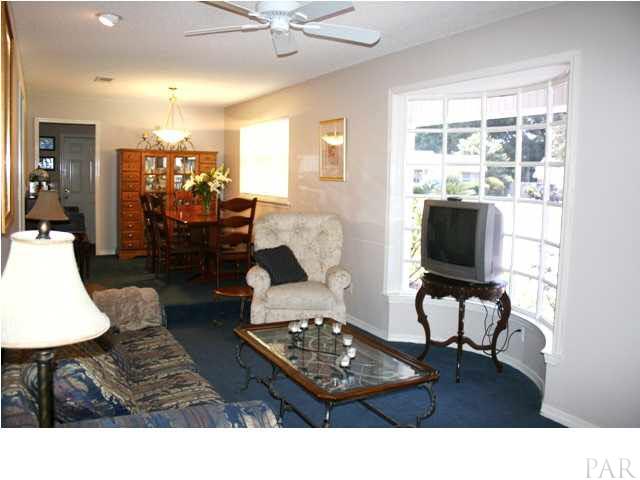 3925 Croydon Road Pensacola, FL 32514 - Photo 8 of 20 Living Room with Bowed Window