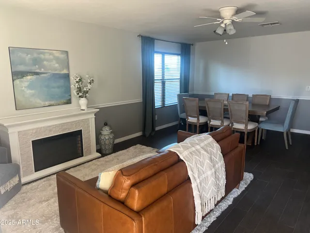 a bed room with a bed and a fireplace