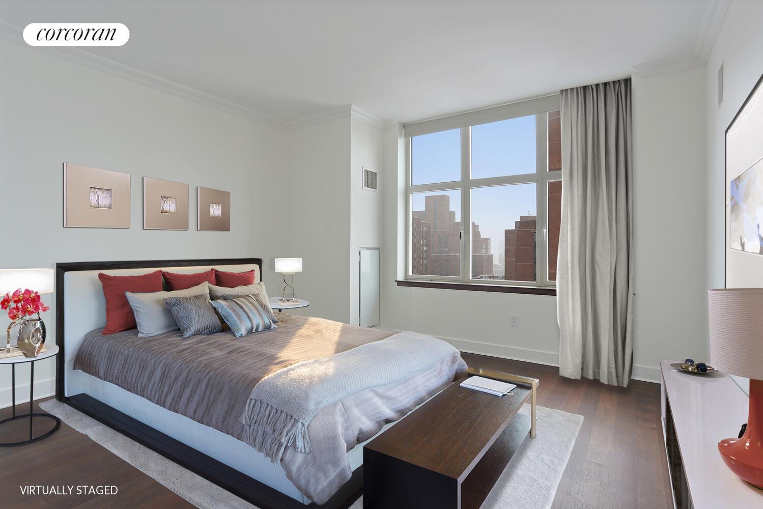 181 East 90th Street, Unit 25B Manhattan, NY 10128 - Photo 4 of 9 a bedroom with a bed and window