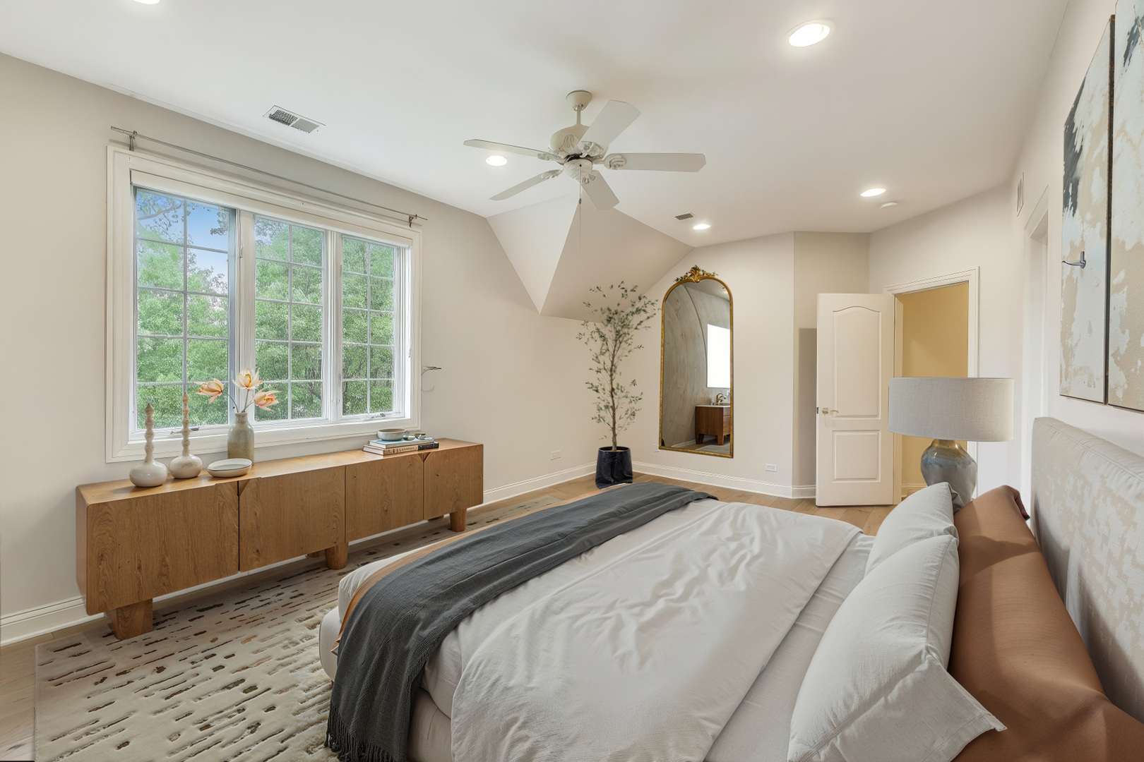 20580 West High Ridge Drive Kildeer, IL 60047 - Photo 31 of 69 a spacious bedroom with a large bed and a large window