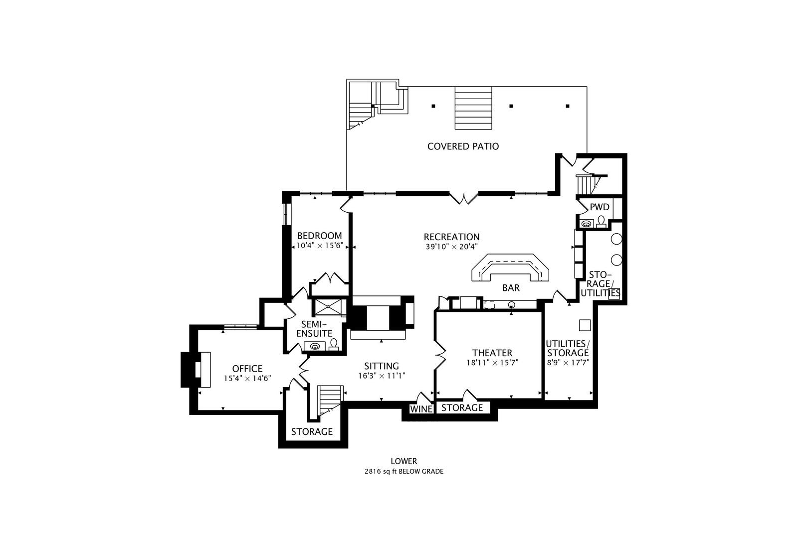 20580 West High Ridge Drive Kildeer, IL 60047 - Photo 69 of 69 a picture of a floor plan