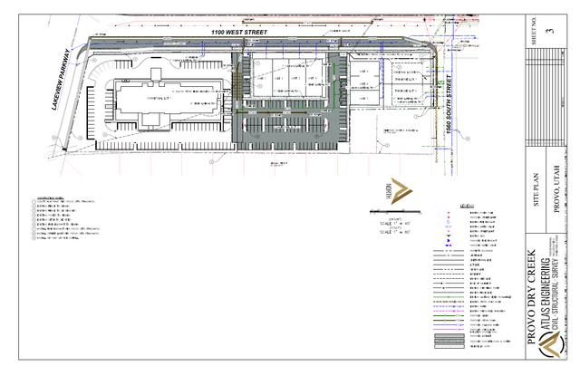 1075 West 1560 South Provo, UT 84601 - Photo 2 of 2 Site plan of the entire corner development. The twinhome lot is on the right side .