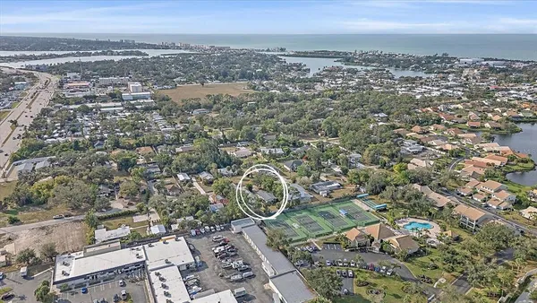 a childrens park with lots of residential buildings