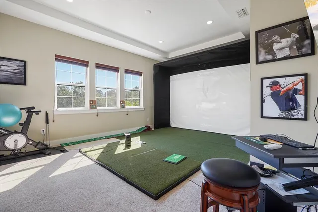 a view of a garage room
