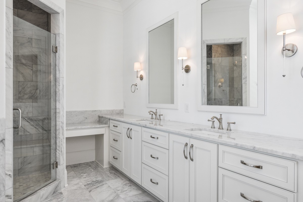 191 Splendor Ridge Drive Franklin, TN 37064 - Photo 35 of 70 a bathroom with a granite countertop sink mirror and double
