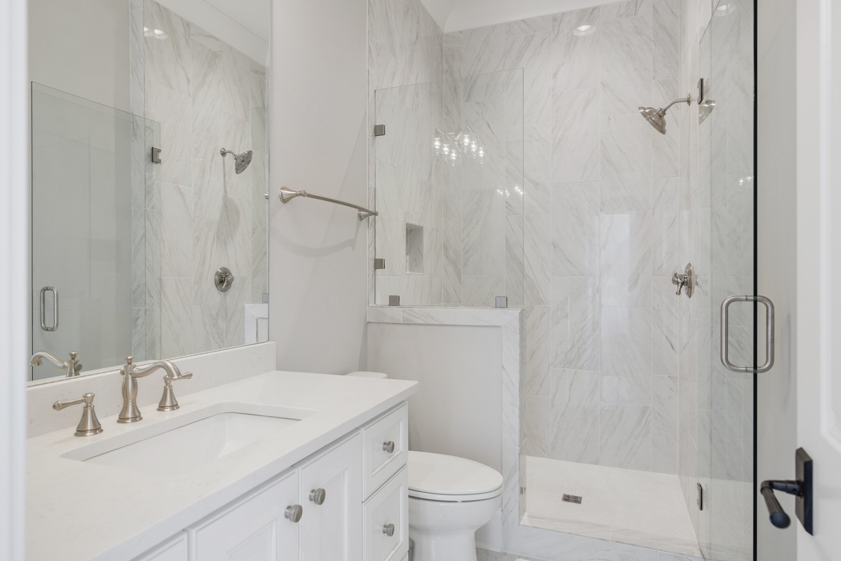 191 Splendor Ridge Drive Franklin, TN 37064 - Photo 43 of 70 a bathroom with a granite countertop sink toilet and shower