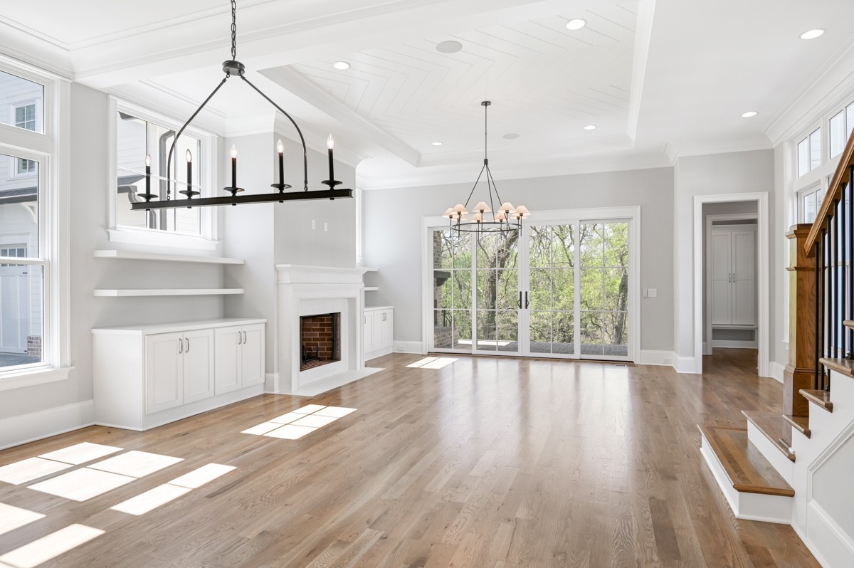 191 Splendor Ridge Drive Franklin, TN 37064 - Photo 10 of 70 a view of a livingroom with furniture wooden floor fireplace and windows