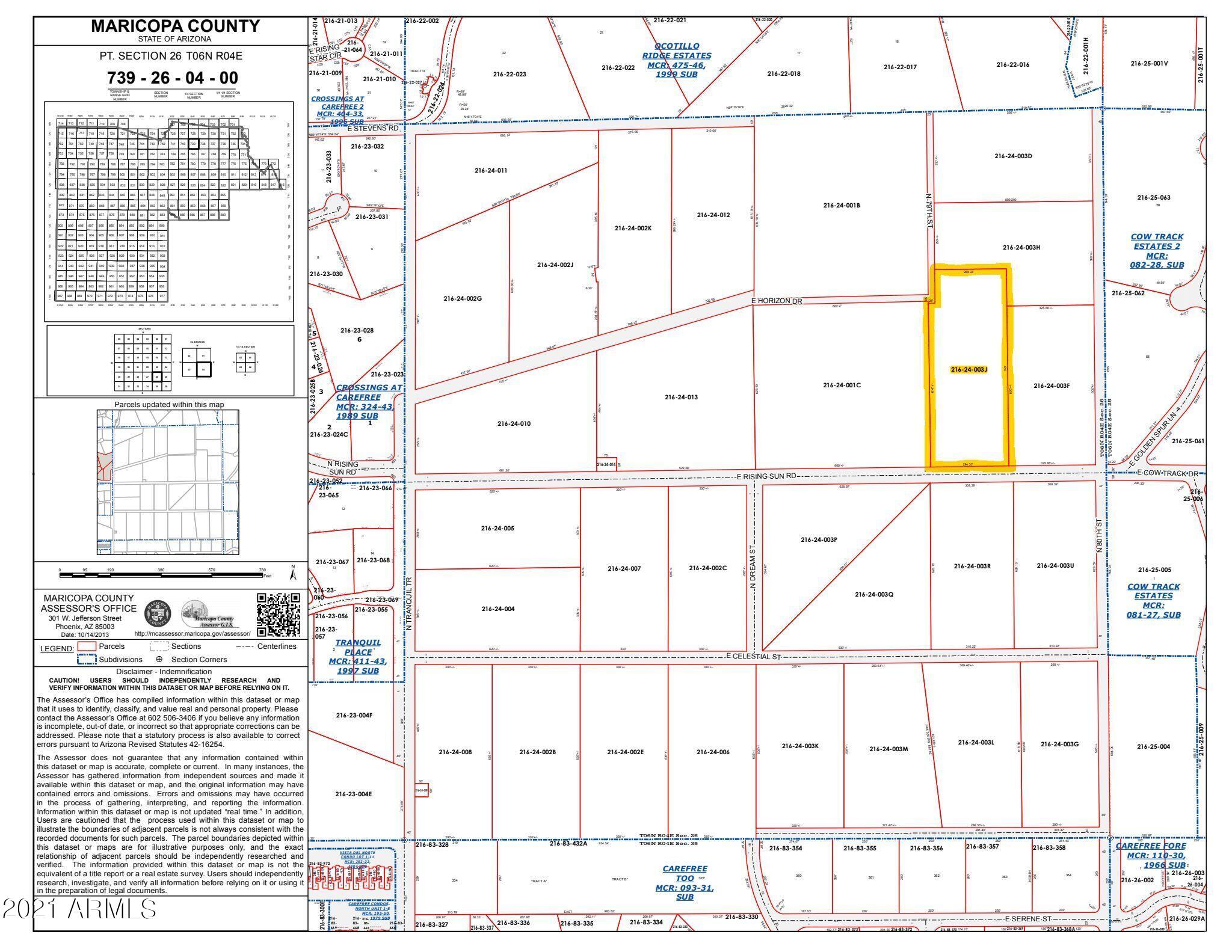 7960 Rising Sun Road Carefree, AZ 85377 - Photo 16 of 16 Assessor Map