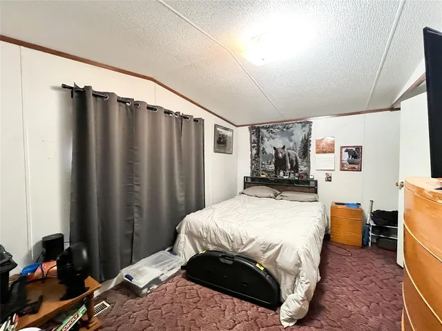 a bathroom with a toilet sink and shower curtain