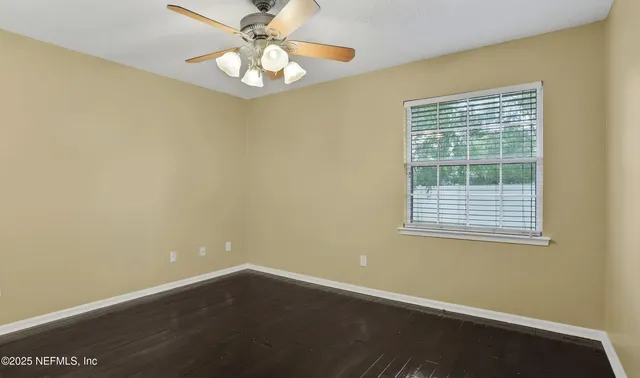 an empty room with a window